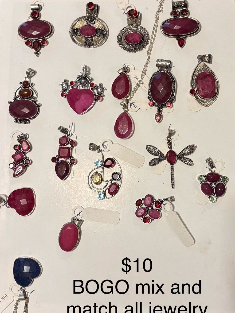 S925 Ruby Pendants